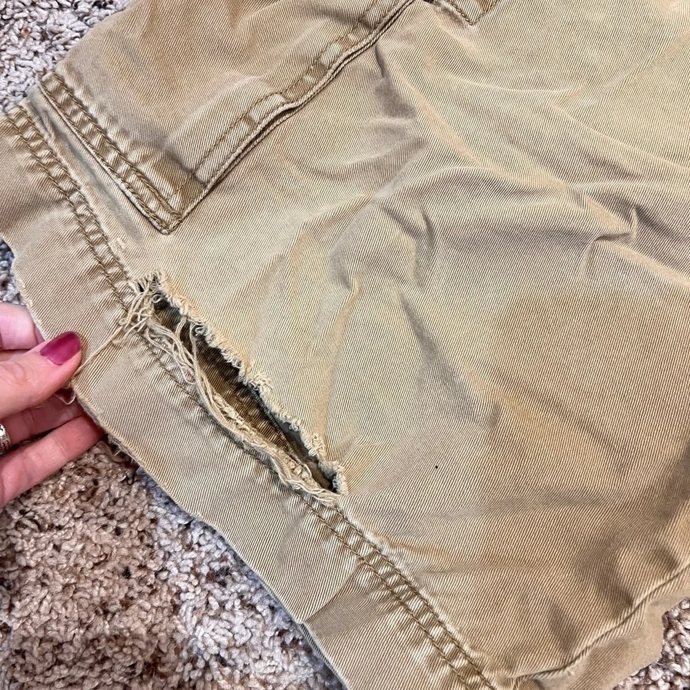VINTAGE Mossimo Cargo Supply Shorts Mens 34 Khaki Tan Baggy Utility Skater Y2K